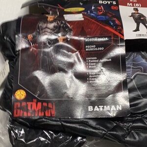 Batman Kids muscle size 8 medium padded jumpsuit Halloween  costume